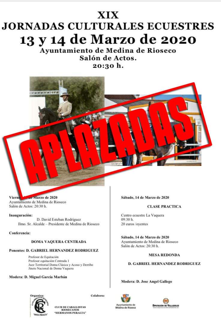 Aplazadas las Jornadas Culturales Ecuestres
