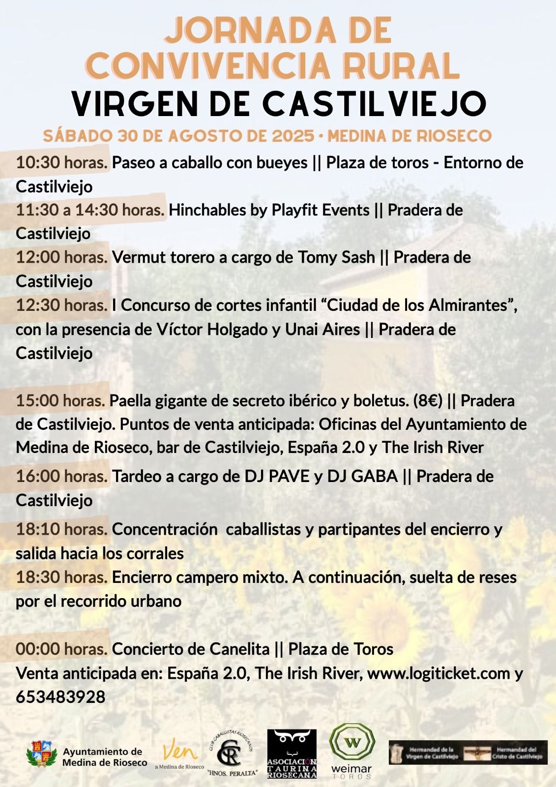 Medina de Rioseco vivirá la “Jornada de Convivencia Rural Virgen de Castilviejo” con un completo programa de actividades